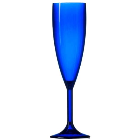 blue champagne flutes plastic